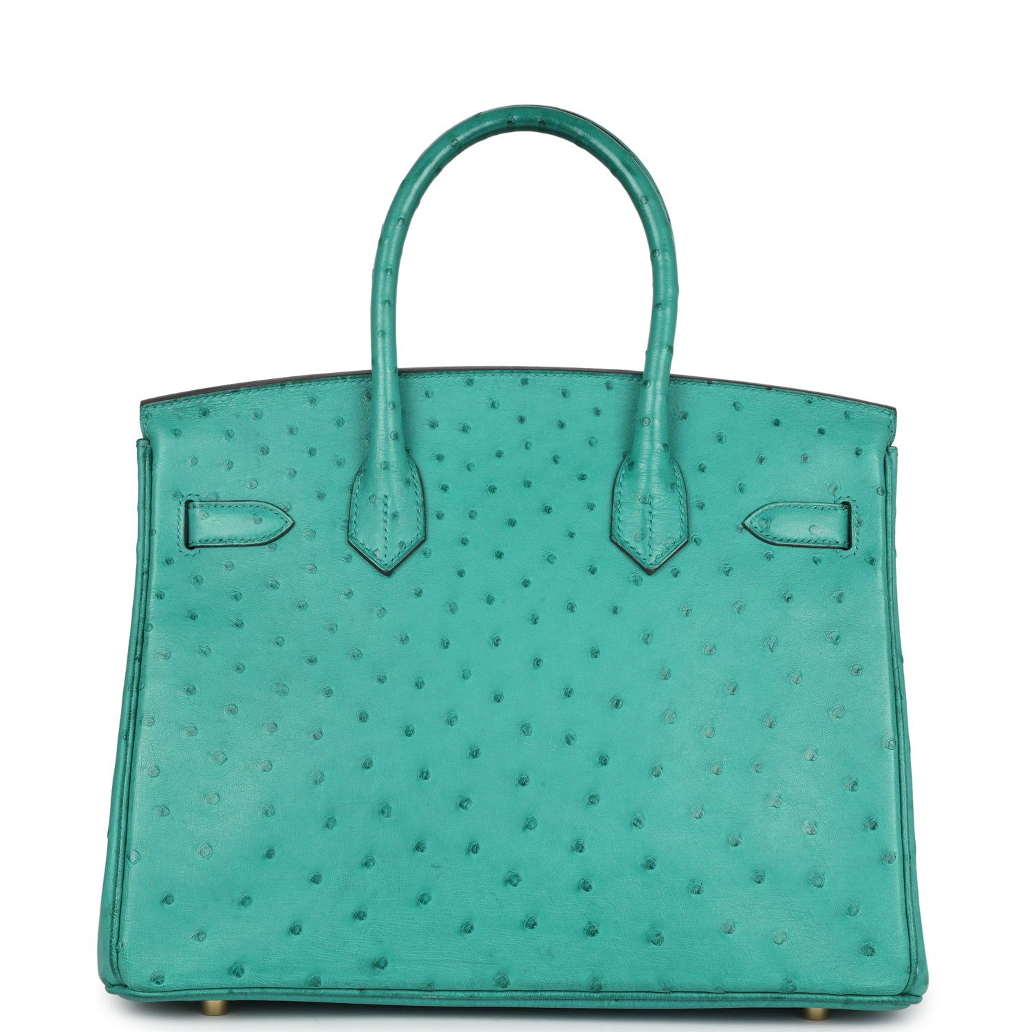 Hermes Birkin 30 Vert Verone Ostrich Gold Hardware