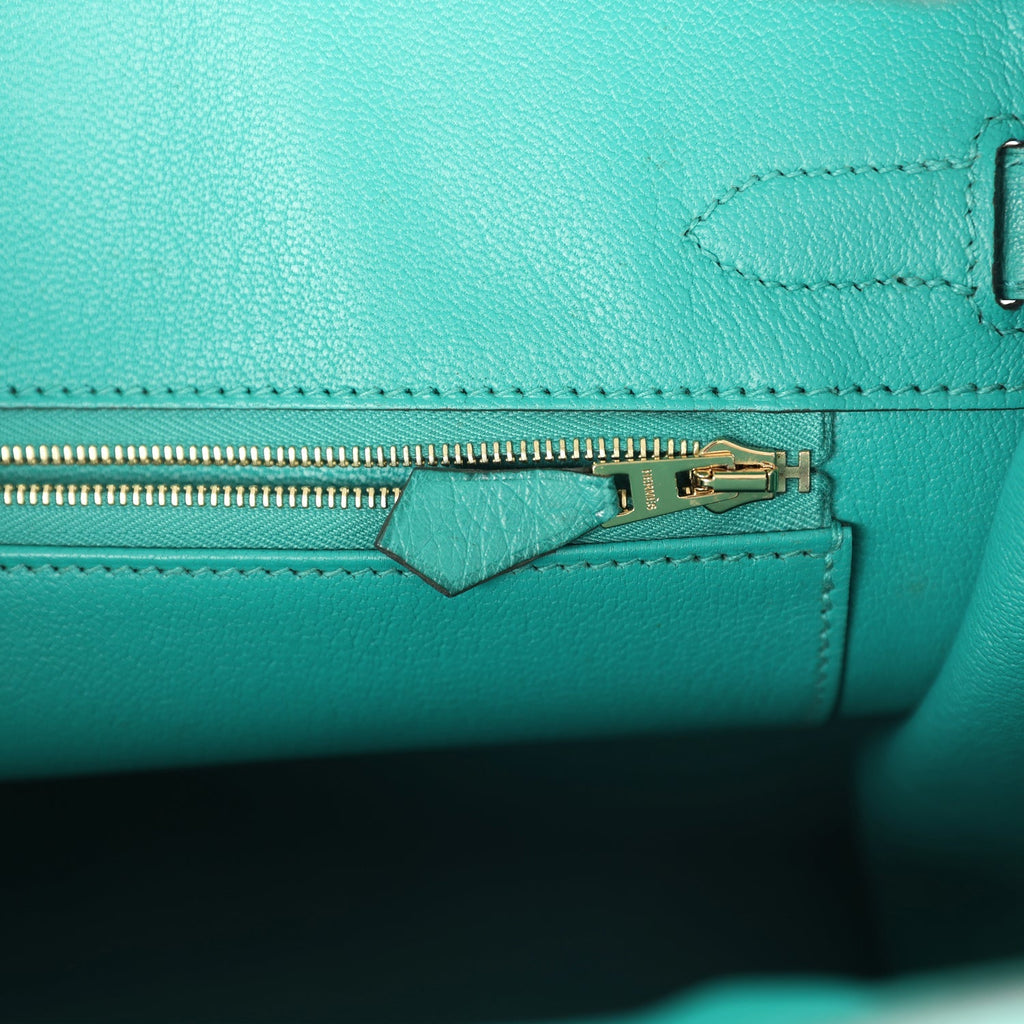 Hermes Birkin 30 Vert Verone Ostrich Gold Hardware