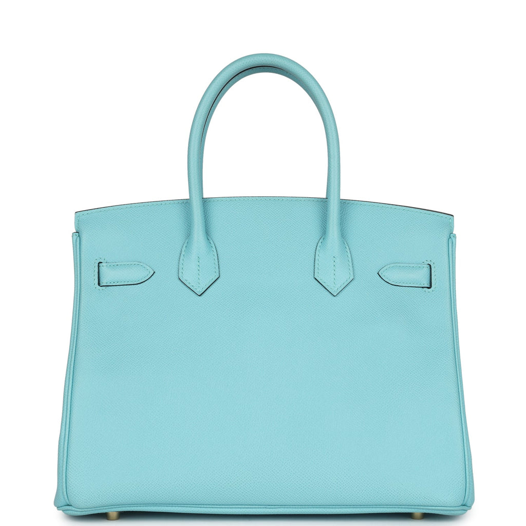 Hermes Birkin 30 Bleu Atoll Epsom Gold Hardware