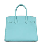 Hermes Birkin 30 Bleu Atoll Epsom Gold Hardware