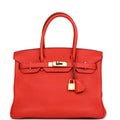 Hermes Birkin 30 Geranium Togo Gold Hardware