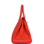Hermes Birkin 30 Geranium Togo Gold Hardware