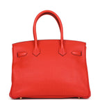 Hermes Birkin 30 Geranium Togo Gold Hardware