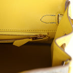 Hermes Special Order (HSS) Birkin 25 Gris Perle and Mimosa Matte Alligator Brushed Gold Hardware