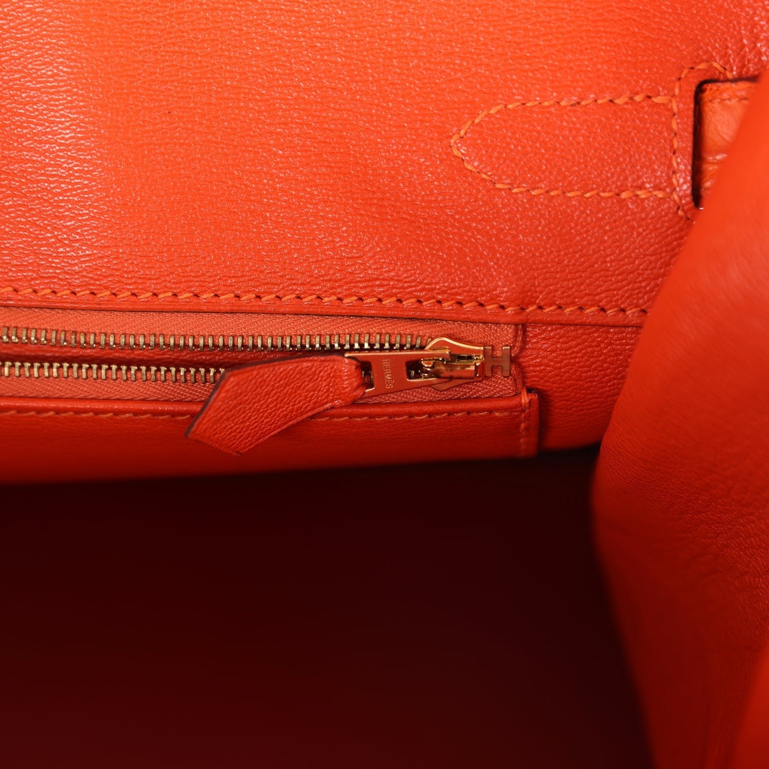 Hermes Birkin 35 Feu Matte Alligator Gold Hardware