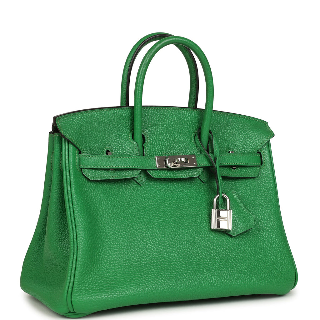 Hermes Birkin 25 Bambou Togo Palladium Hardware