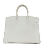 Hermes Birkin 35 White Clemence Gold Hardware