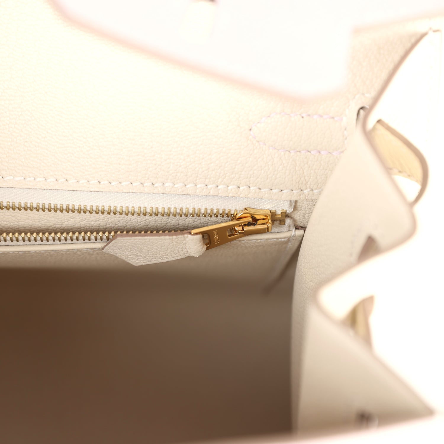 Hermes Special Order (HSS) Birkin Sellier 25 Mauve Pale and Craie Epsom Brushed Gold Hardware