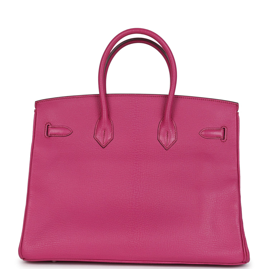 Hermes Birkin 35 Rose Shocking Chevre Mysore Palladium Hardware