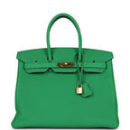 Hermes Birkin 35 Bambou Togo Gold Hardware