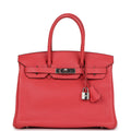 Hermes Birkin 30 Bougainvillea Clemence Palladium Hardware