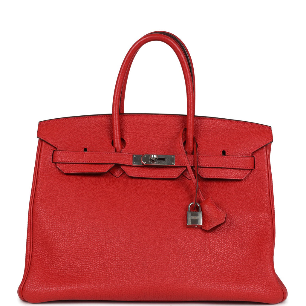 Hermes Birkin 35 Geranium Togo Palladium Hardware