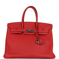 Hermes Birkin 35 Geranium Togo Palladium Hardware