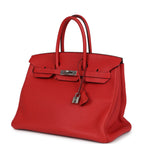 Hermes Birkin 35 Geranium Togo Palladium Hardware