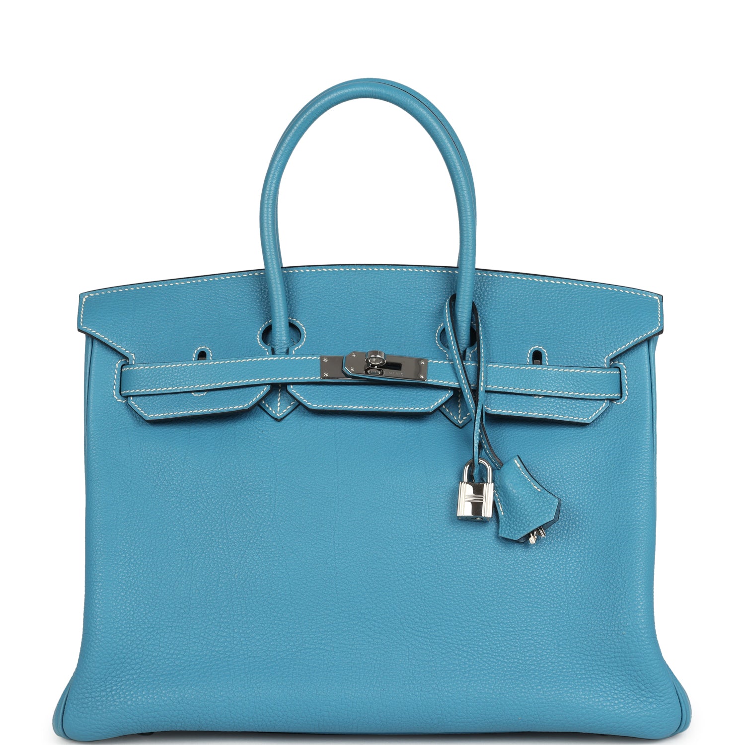 Hermes Birkin 35 Blue Jean Togo Palladium Hardware