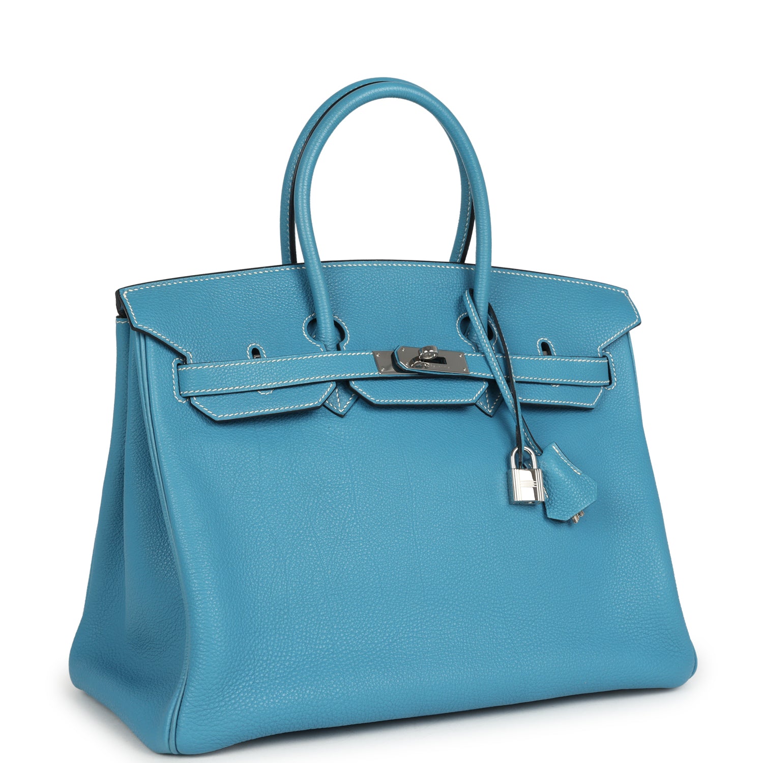 Hermes Birkin 35 Blue Jean Togo Palladium Hardware