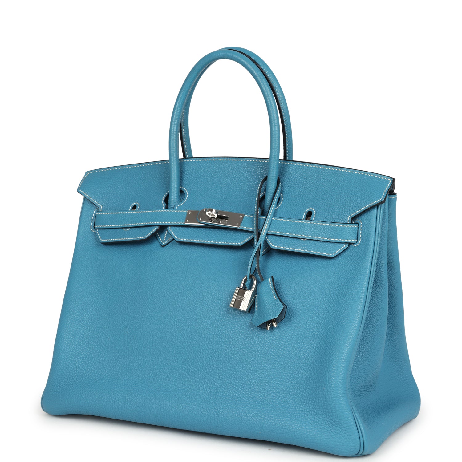 Hermes Birkin 35 Blue Jean Togo Palladium Hardware