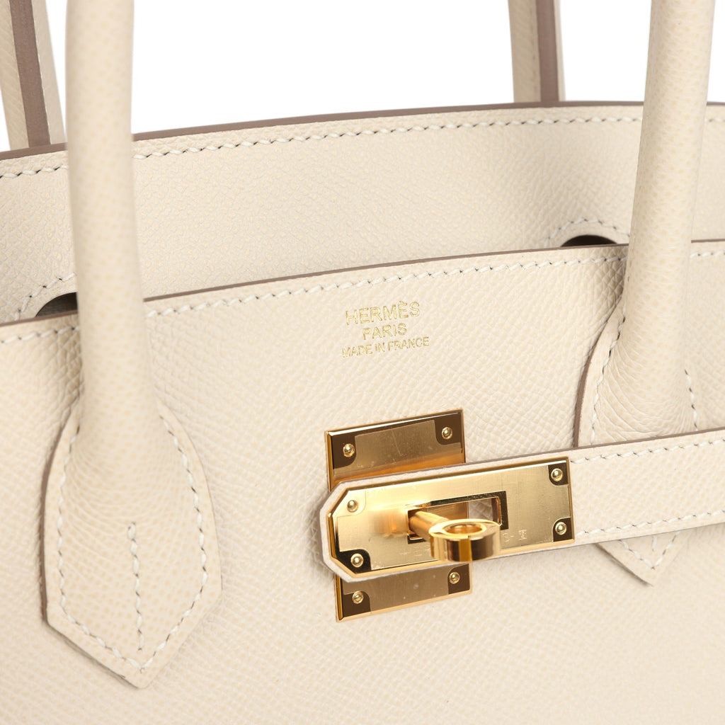 Hermes Birkin 30 Craie Epsom Gold Hardware
