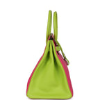 Hermes Special Order (HSS) Birkin 35 Rose Tyrien and Kiwi Epsom Palladium Hardware