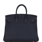 Hermes Birkin 25 Bleu Nuit Togo Gold Hardware