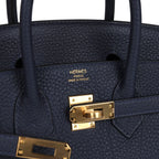 Hermes Birkin 25 Bleu Nuit Togo Gold Hardware
