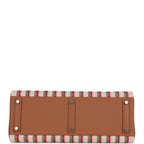 Hermes Shoulder Birkin Light 39 Multicolor Toile and Gold Swift Palladium Hardware