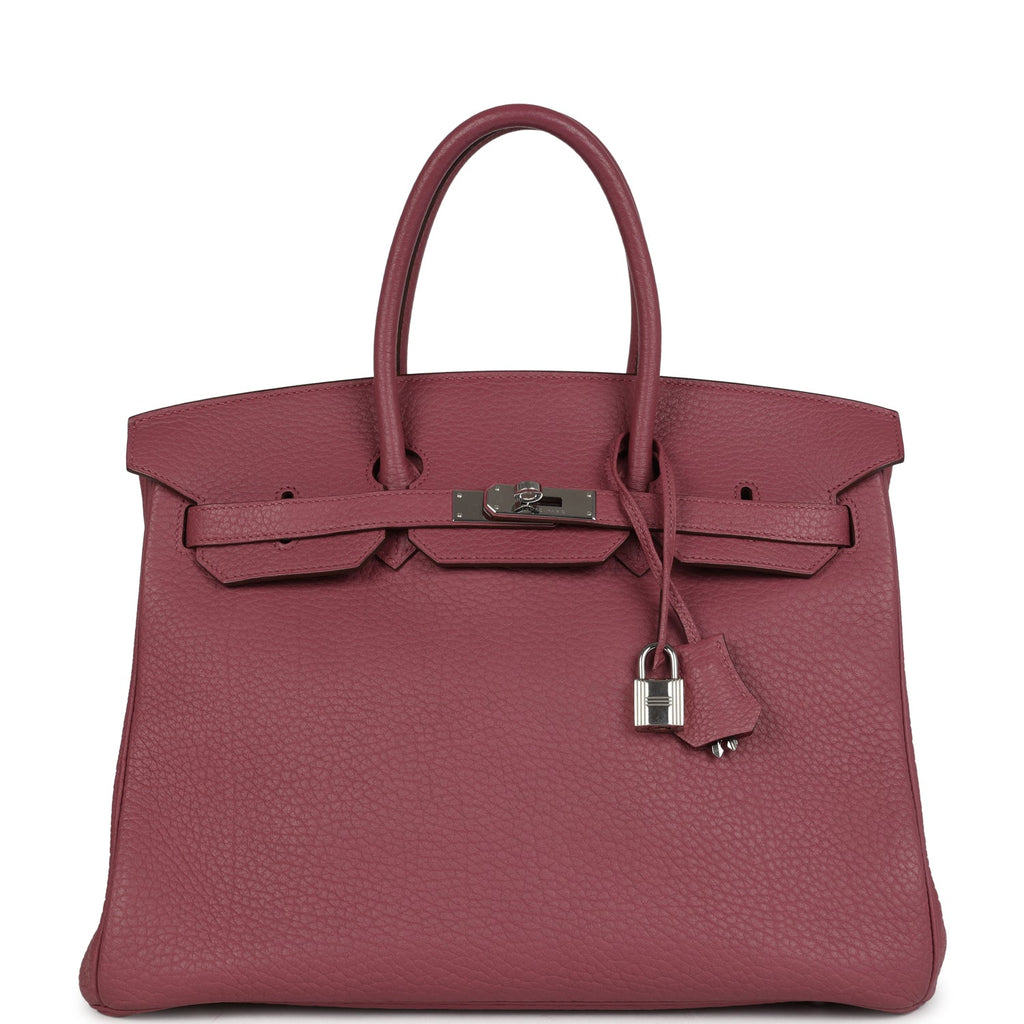 Hermes Birkin 35 Bois De Rose Fjord Palladium Hardware
