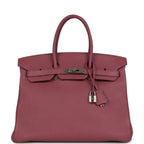 Hermes Birkin 35 Bois De Rose Fjord Palladium Hardware