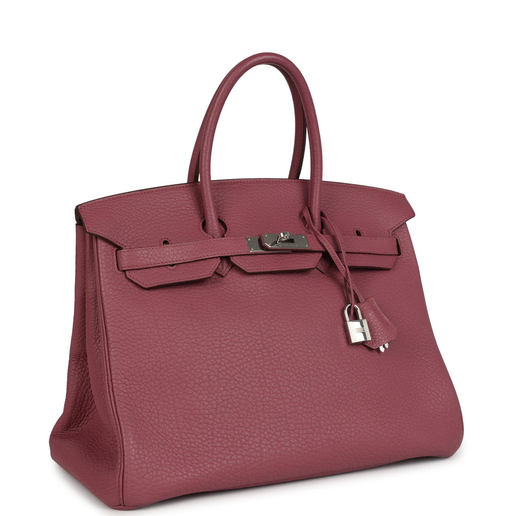Hermes Birkin 35 Bois De Rose Fjord Palladium Hardware