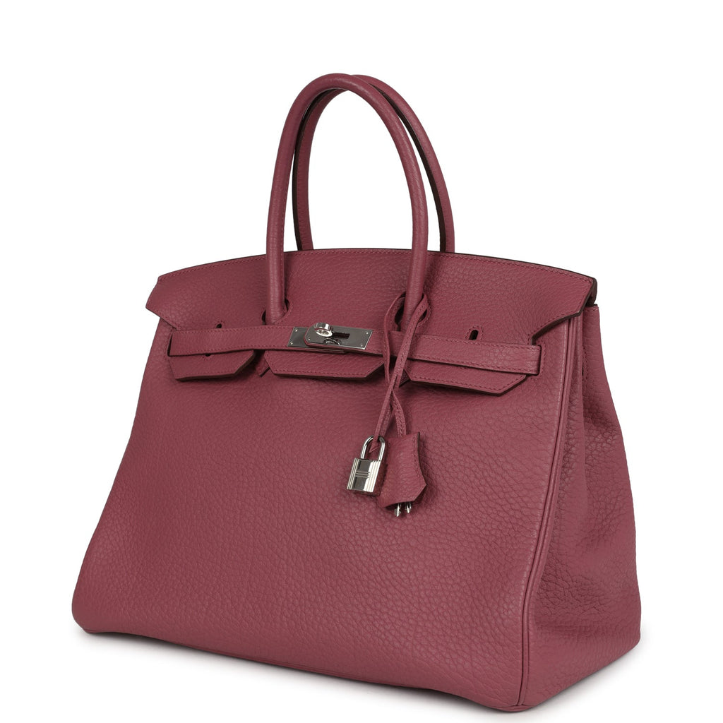 Hermes Birkin 35 Bois De Rose Fjord Palladium Hardware