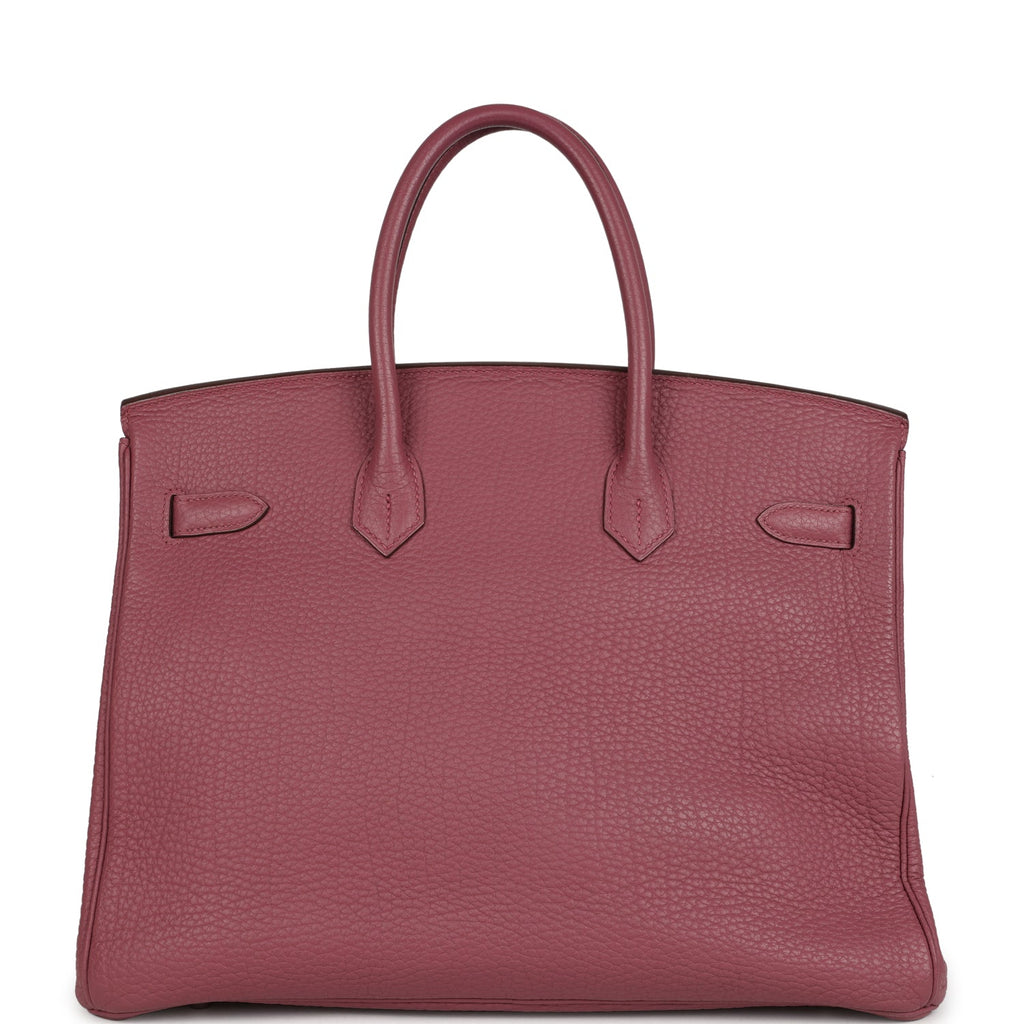 Hermes Birkin 35 Bois De Rose Fjord Palladium Hardware