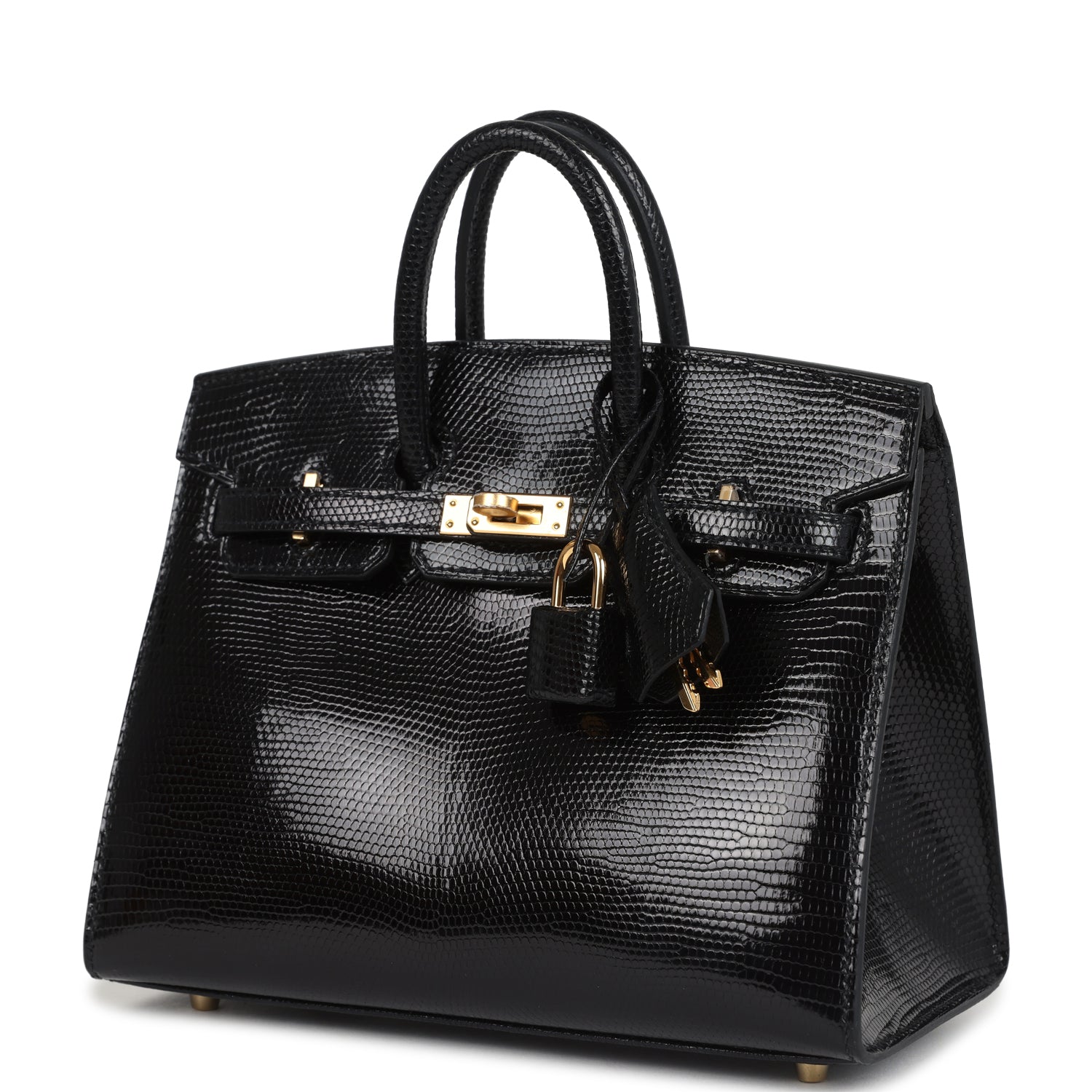 Hermes Birkin Sellier 20 Black Varanus Niloticus Lizard Gold Hardware