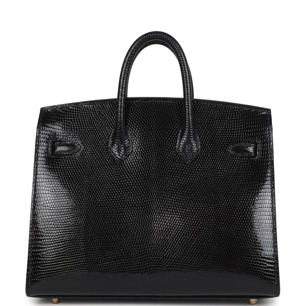 Hermes Birkin Sellier 20 Black Varanus Niloticus Lizard Gold Hardware