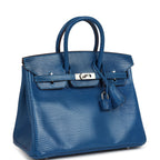 Hermes Birkin 25 Bleu Izmir Varanus Niloticus Lizard Palladium Hardware