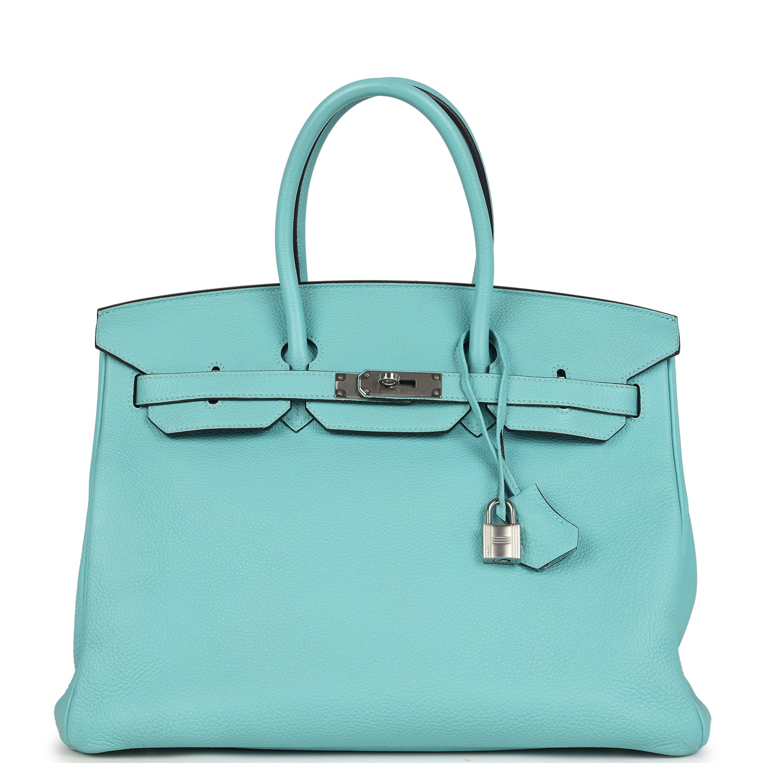 Hermes Birkin 35 Bleu Atoll Togo Palladium Hardware