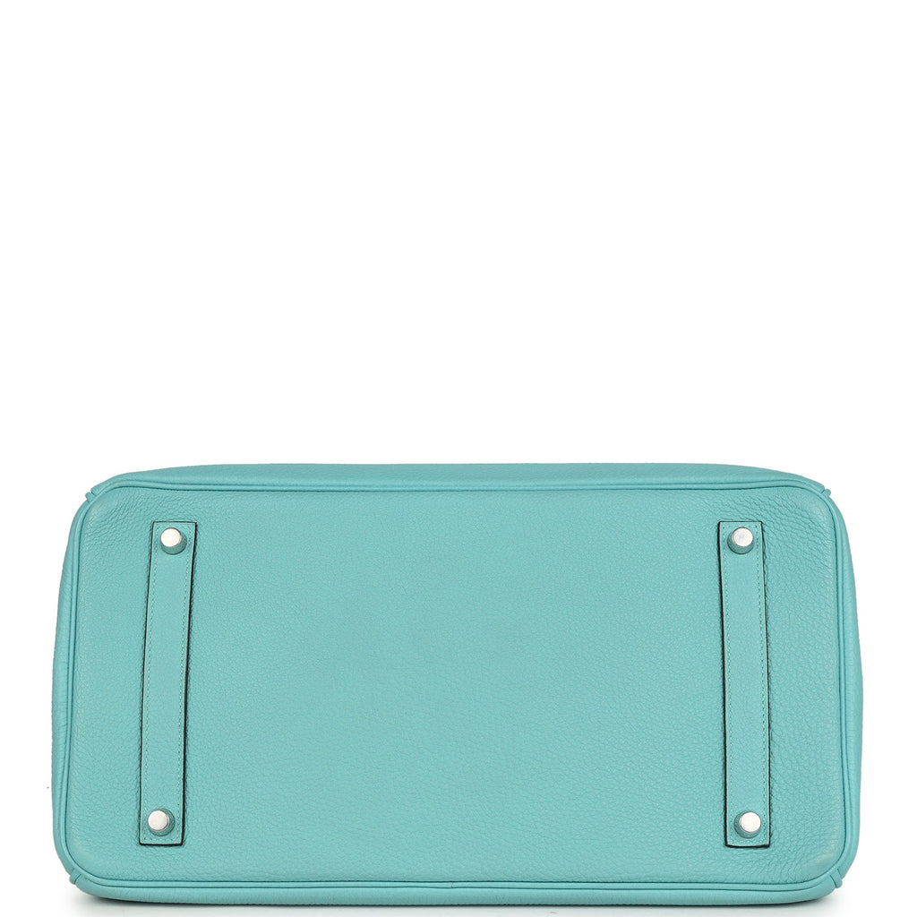 Hermes Birkin 35 Bleu Atoll Togo Palladium Hardware