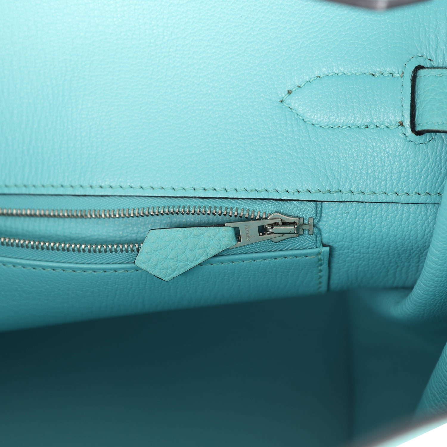 Hermes Birkin 35 Bleu Atoll Togo Palladium Hardware