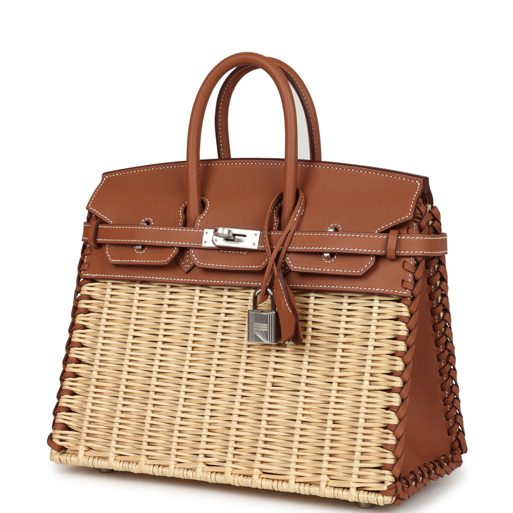 Hermes Picnic Birkin Sellier 25 Gold Swift Palladium Hardware