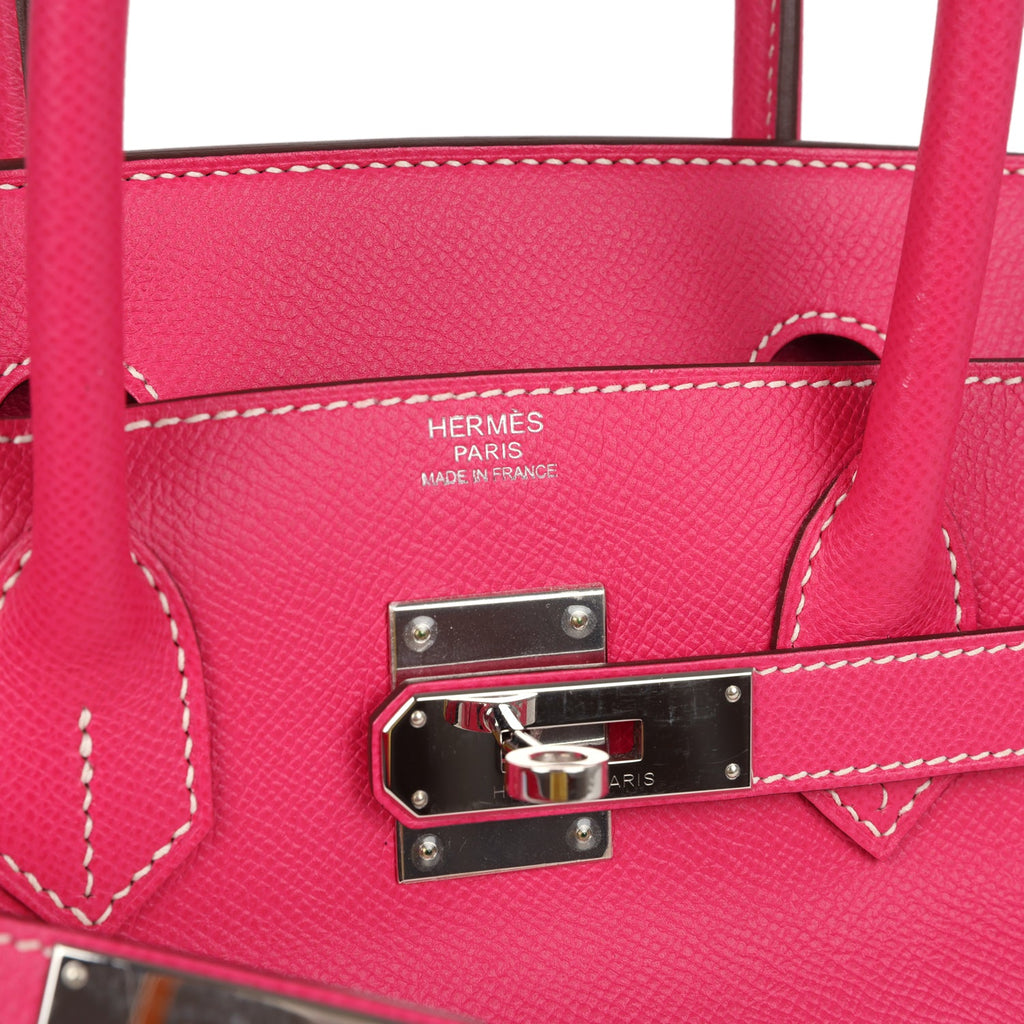 Hermes Birkin 30 Rose Tyrien Epsom Palladium Hardware