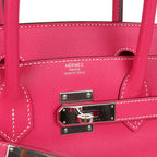 Hermes Birkin 30 Rose Tyrien Epsom Palladium Hardware