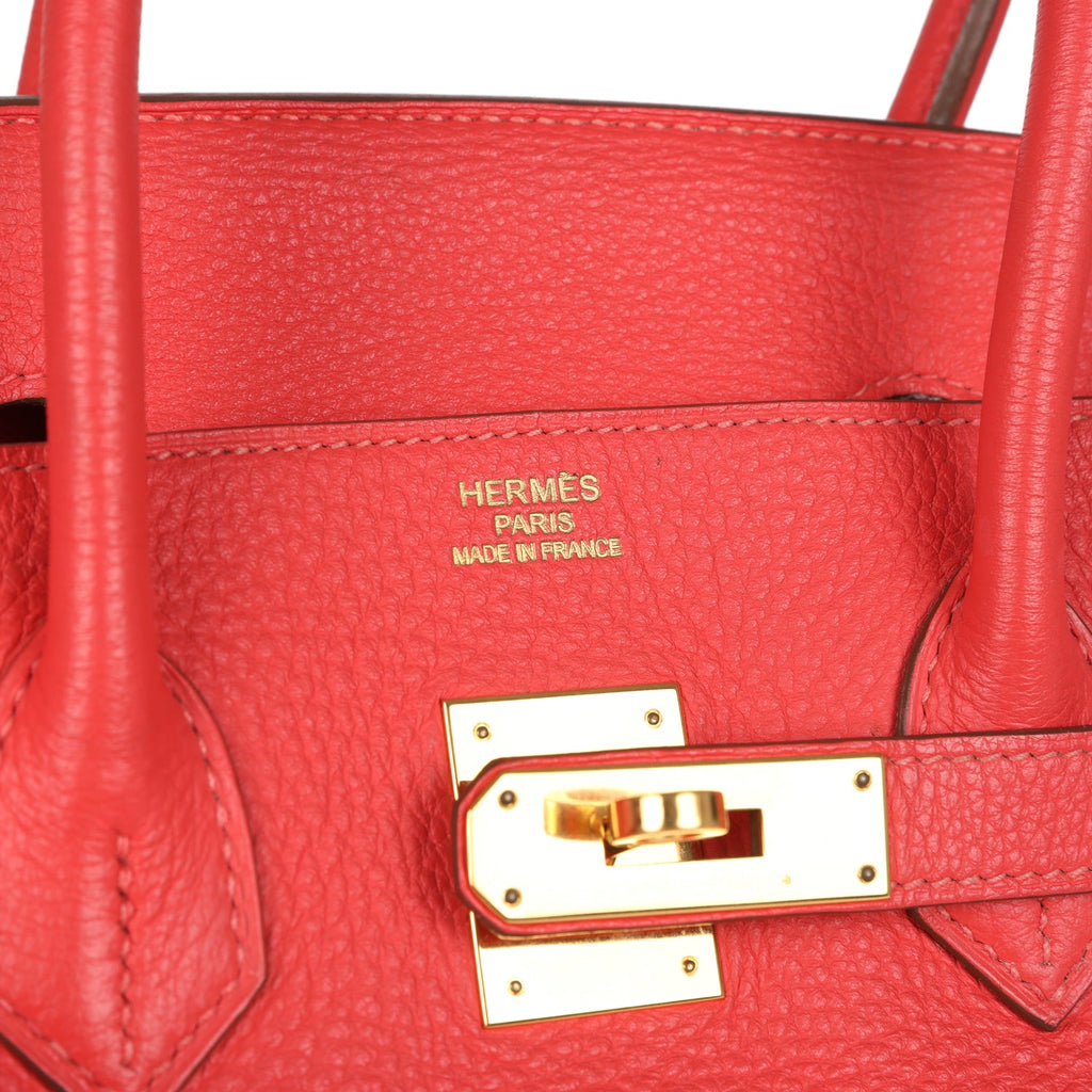 Hermes Birkin 35 Geranium Togo Gold Hardware