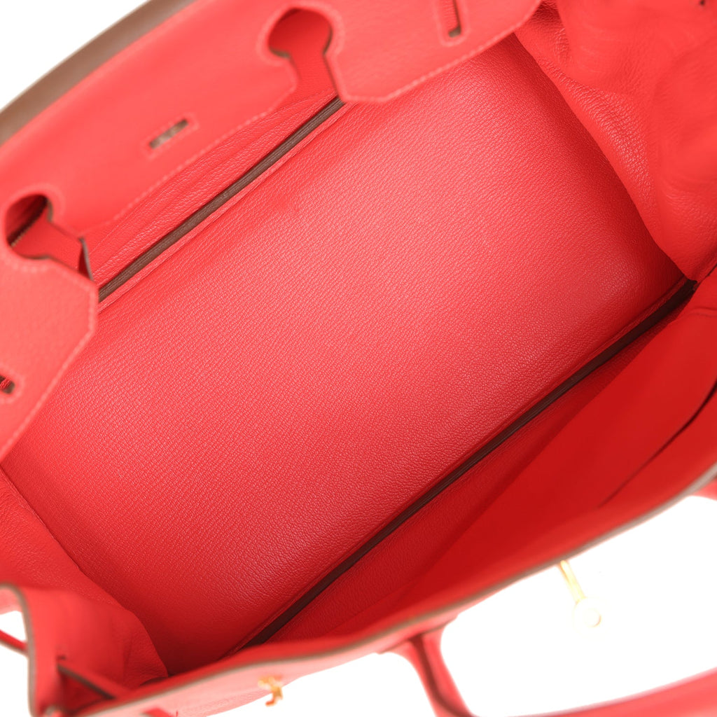 Hermes Birkin 35 Geranium Togo Gold Hardware