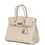 Hermes Birkin 30 Craie Togo Palladium Hardware