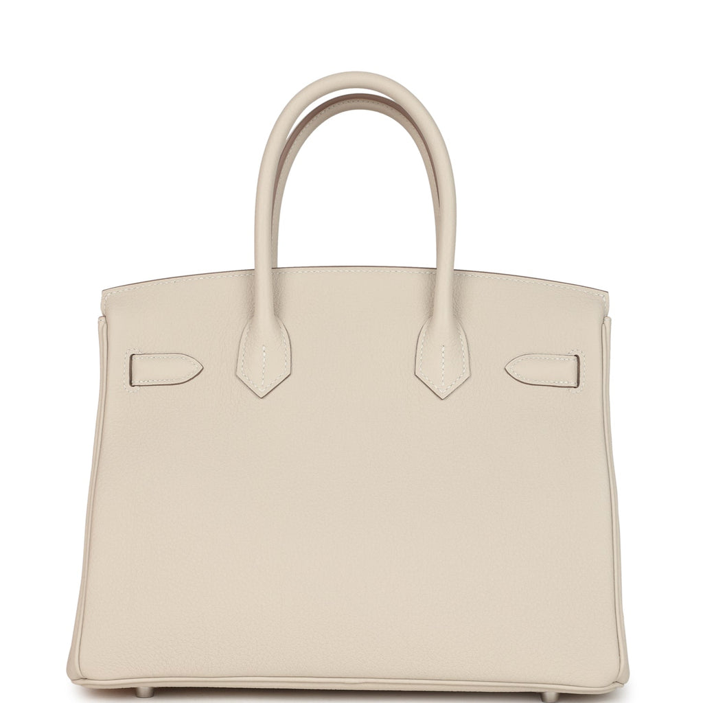Hermes Birkin 30 Craie Togo Palladium Hardware