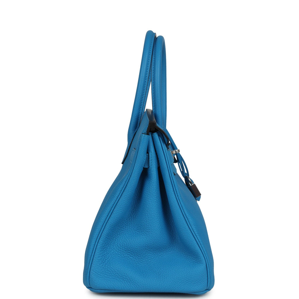 Hermes Birkin 30 Bleu Zanzibar Verso Togo Palladium Hardware