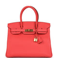 Hermes Birkin 30 Bougainvillea Clemence Gold Hardware