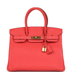 Hermes Birkin 30 Bougainvillea Clemence Gold Hardware