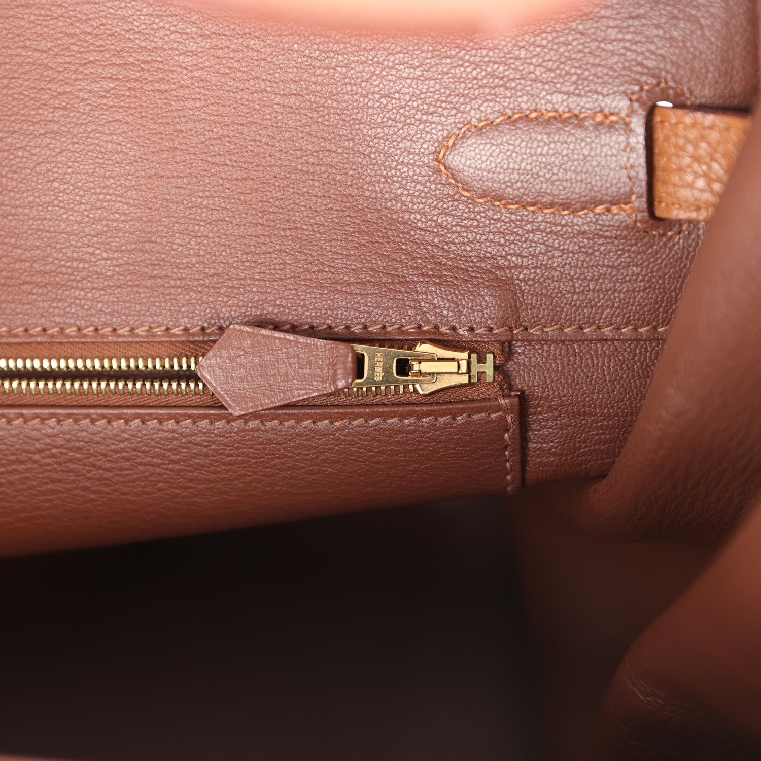 Hermes Birkin Club 35 Gold and Marron d'Inde Clemence and Ficelle Lizard Permabrass Hardware