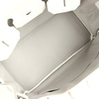 Hermes Birkin Club 35 White and Gris Perle Clemence and Sanguine Lizard Palladium Hardware