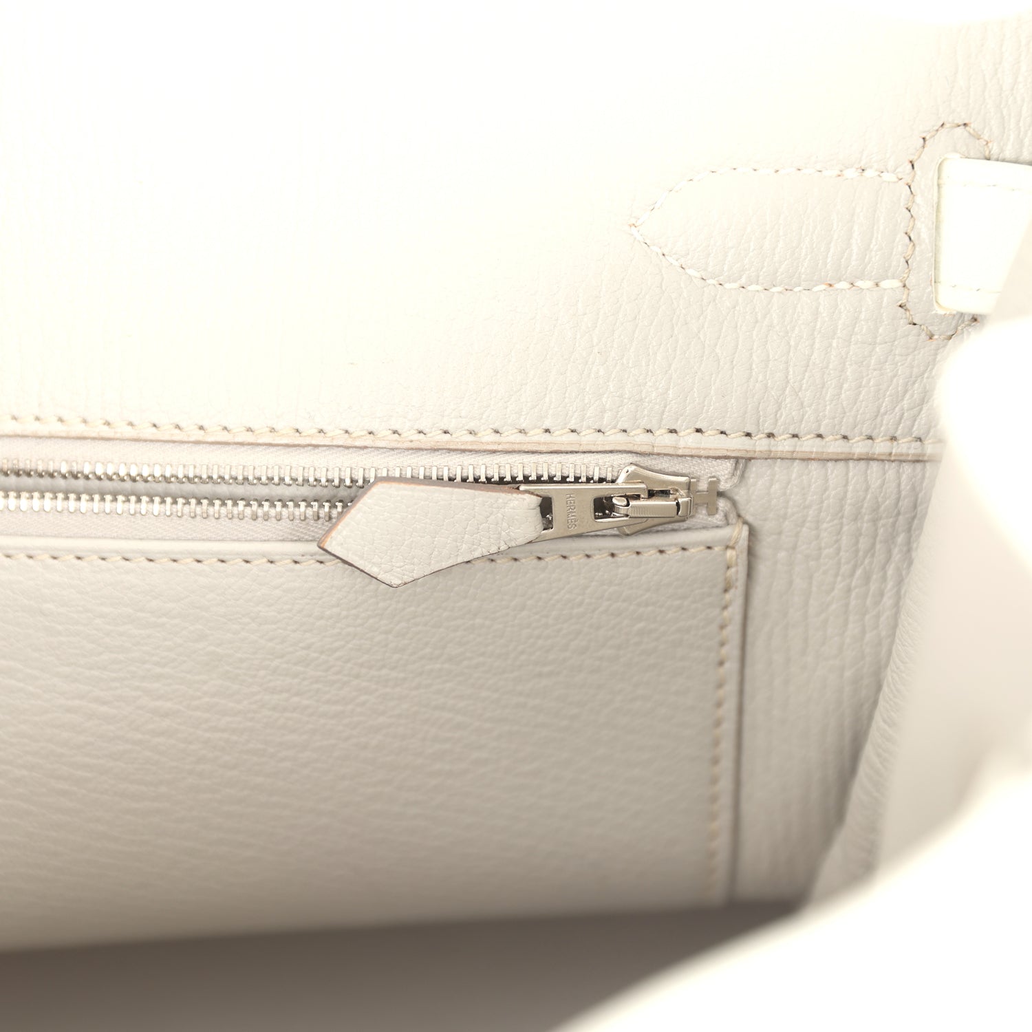 Hermes Birkin Club 35 White and Gris Perle Clemence and Sanguine Lizard Palladium Hardware